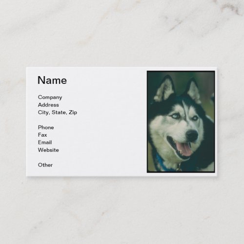 Siberian Husky Business Card