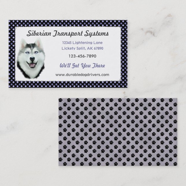Siberian Husky Business Card (Front/Back)