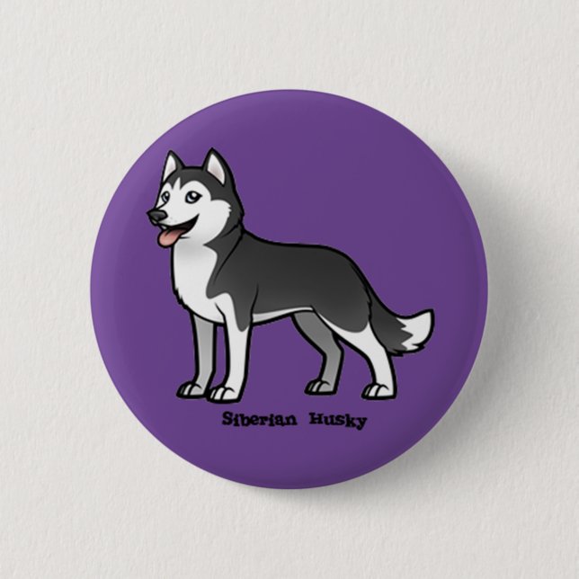 Siberian Husky Button (Front)