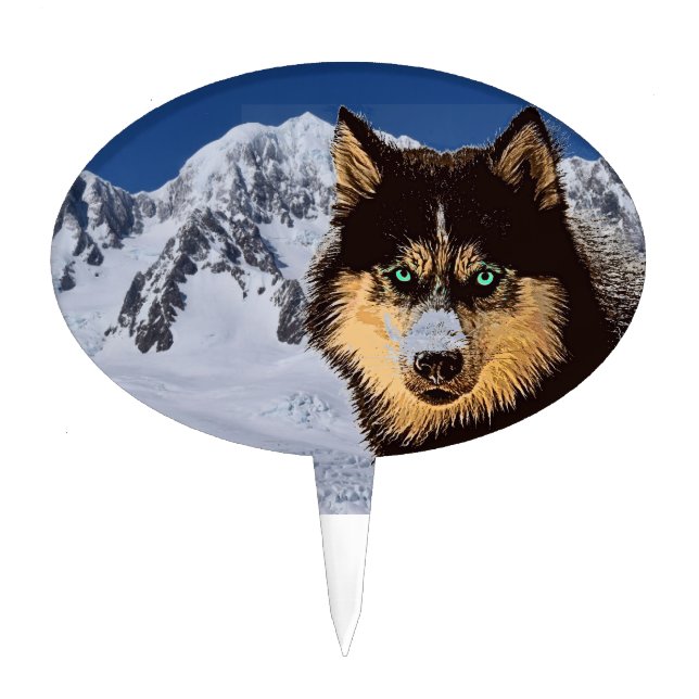 Siberian Husky Cake Topper (Front)