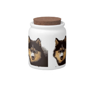 Siberian Husky Candy Jar