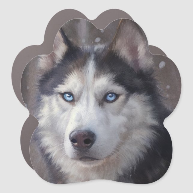 Siberian Husky Car Magnet (Front)
