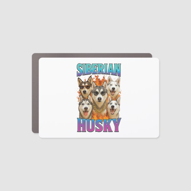 Siberian Husky  Car Magnet (Front)