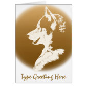 Siberian Husky Card Malamute Husky Greeting Card (Front)
