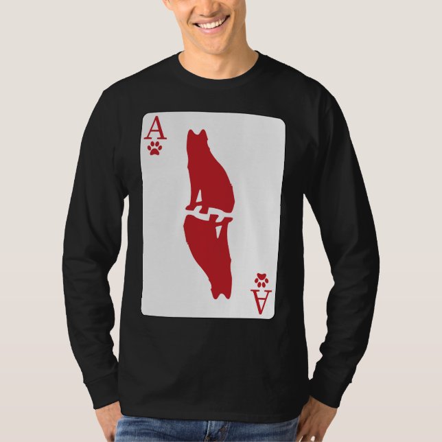 Siberian Husky Card T-Shirt (Front)