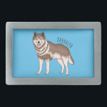 Siberian husky cartoon illustration belt buckle<br><div class="desc">Siberian husky cartoon illustration</div>