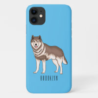 Siberian husky cartoon illustration