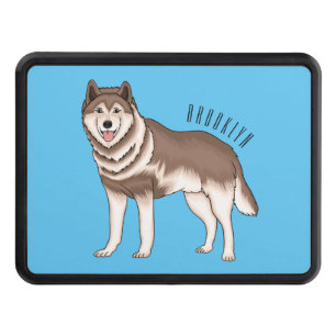 Siberian husky cartoon illustration hitch cover