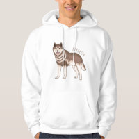 Siberian husky cartoon illustration
