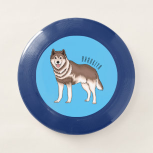 Siberian husky cartoon illustration Wham-O frisbee