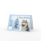 Siberian Husky Christmas Card Blue Tree