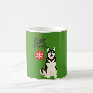 Siberian Husky Christmas Coffee Mug