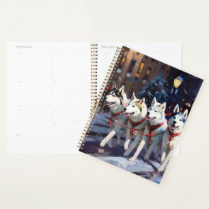 Siberian Husky Christmas Festive Season Planner