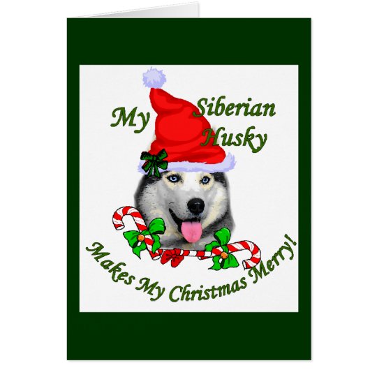 Siberian Husky Christmas Gifts Card
