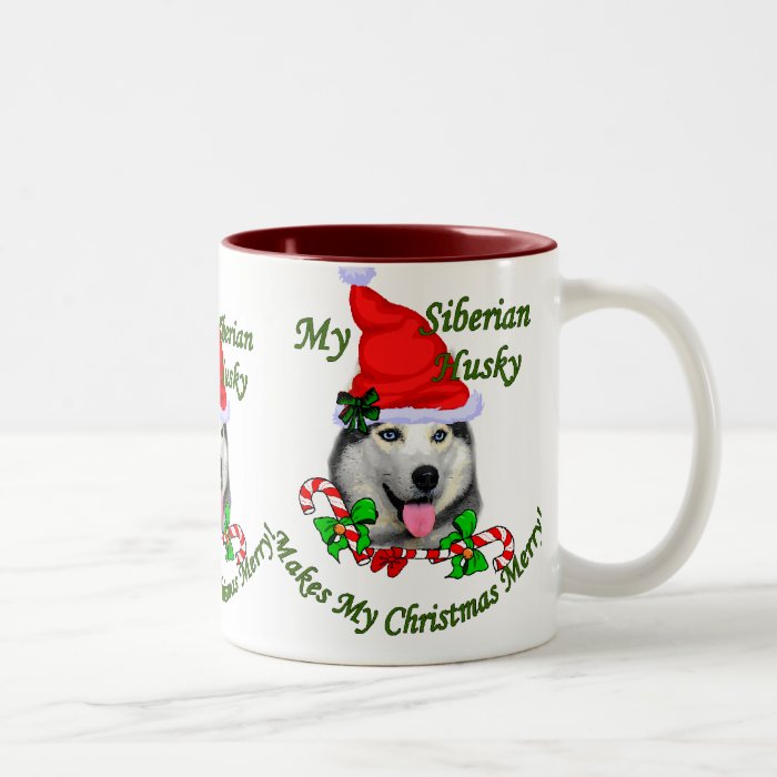 Siberian Husky Christmas Gifts Mugs