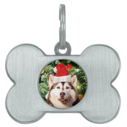 Siberian Husky Christmas Tree Ornaments Snowman Pet Tag