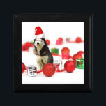 Siberian Husky Christmas with Ornament  Gift Box<br><div class="desc">Siberian Husky Christmas with Ornament  Gift Box</div>