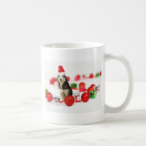 Siberian Husky Christmas with Ornament  Gift Box Coffee Mug