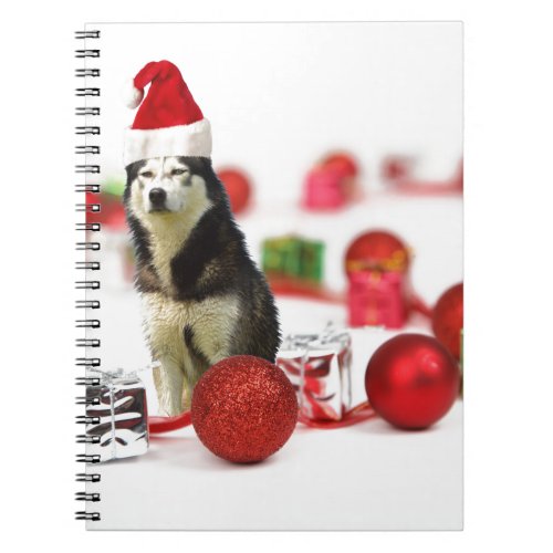 Siberian Husky Christmas with Ornament  Gift Box Notebook