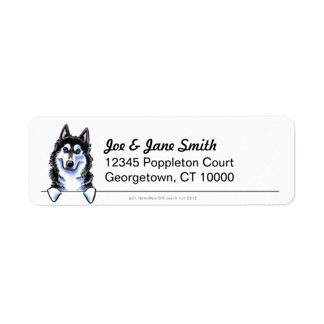 Siberian Husky Clean and Simple Label (Front)