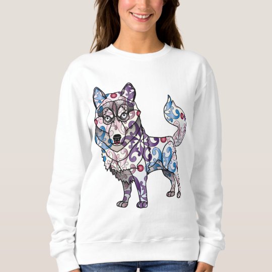 siberian husky sweatshirt