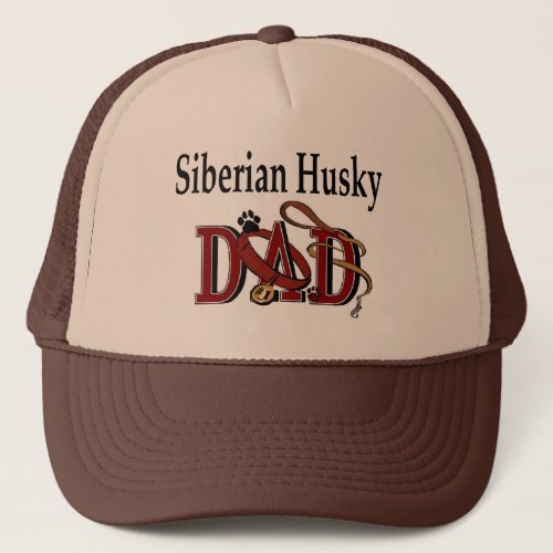 Siberian Husky Dad Gifts Trucker Hat