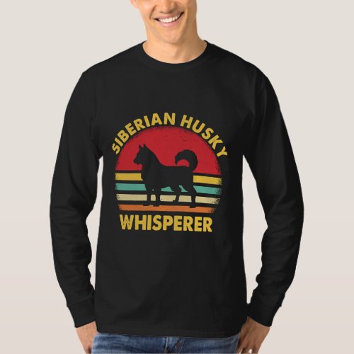 Siberian Husky Dad Whisperer Gif  Dog Dad   Best S T_Shirt