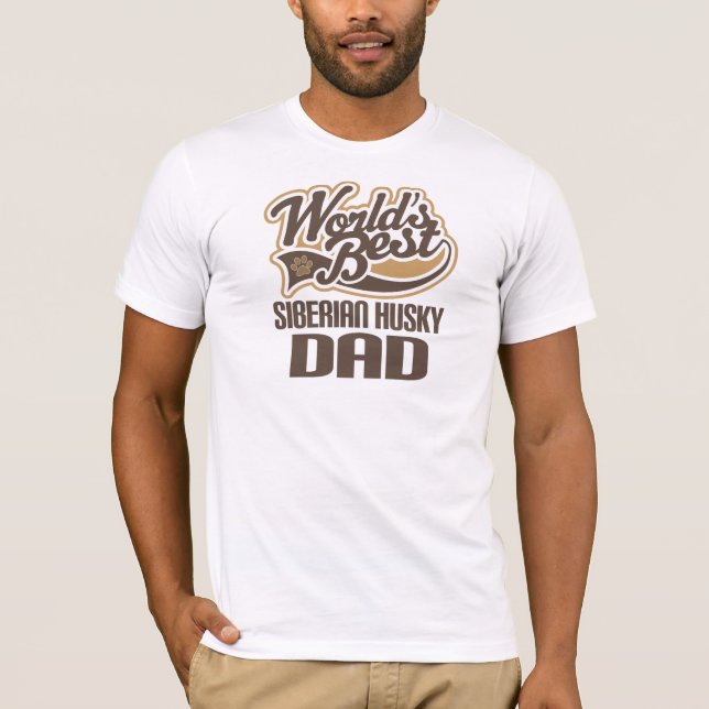 Siberian Husky Dad (Worlds Best) T-Shirt (Front)