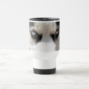 Siberian Husky Demon 4 Travel Mug