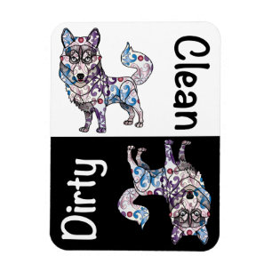 Siberian Husky Dishwasher Magnet