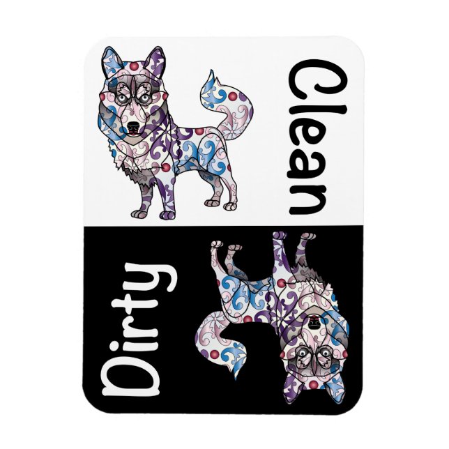 Siberian Husky Dishwasher Magnet (Vertical)