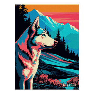 Siberian Husky Dog 003 - Bruno Pokopen Poster