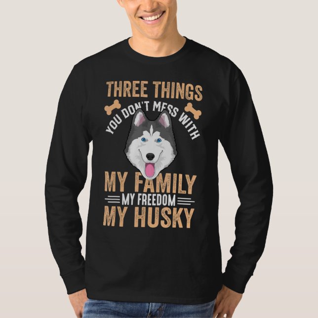 Siberian Husky Dog Apparel For Husky Owner T-Shirt (Front)