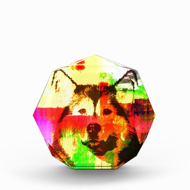 Siberian Husky Dog Art Award (Front)