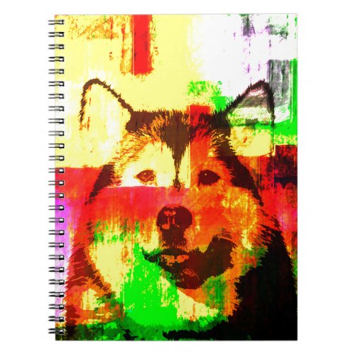 Siberian Husky Dog Art Notebook