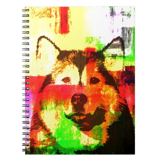 Siberian Husky Dog Art Notebook (Front)