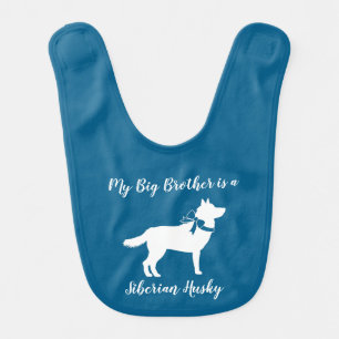 Siberian Husky Dog Baby Shower Baby Bib