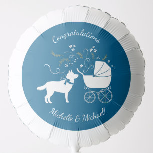 Siberian Husky Dog Baby Shower Balloon