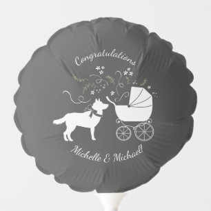 Siberian Husky Dog Baby Shower Puppy Grey Balloon