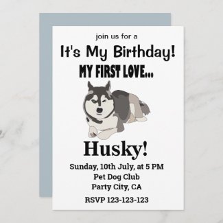 Siberian Husky Dog Birthday Siberian Husky