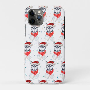 Siberian Husky Dog Breed Christmas Stars iPhone 11 Pro Case