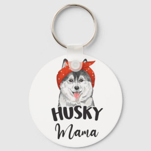 Siberian Husky Dog Breed Mom Gift Keychain