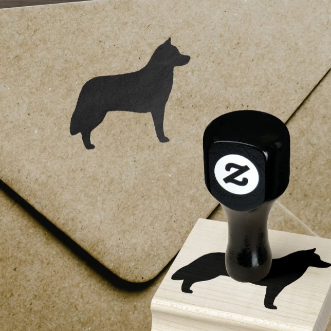 Siberian Husky Dog Breed Silhouette Rubber Stamp (Creator Uploaded)