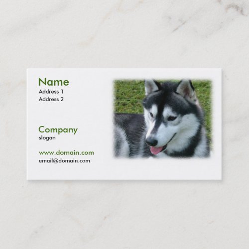 Siberian Husky Dog Business Card