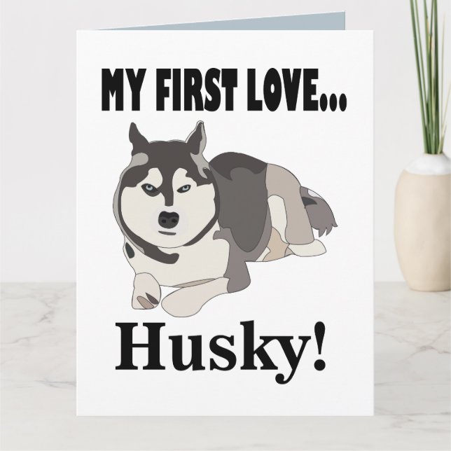 Siberian Husky Dog  Card (Front)
