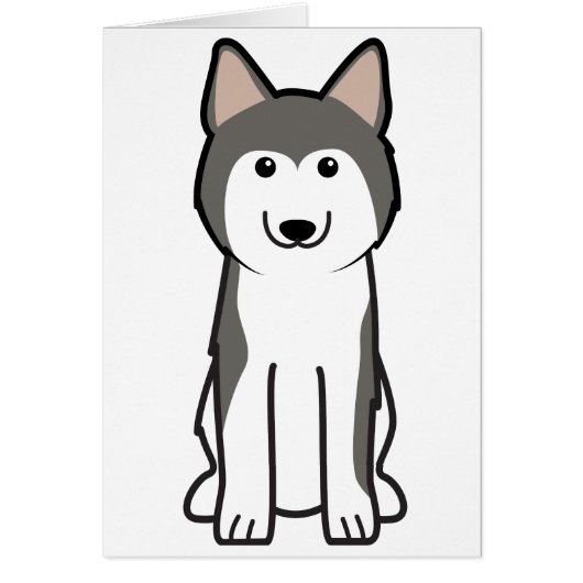 Siberian Husky Dog Cartoon Cards (Front)