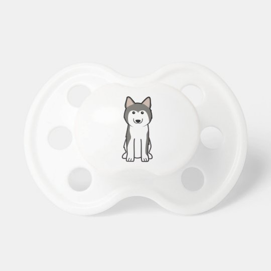 Siberian Husky Dog Cartoon Pacifier Zazzle Com