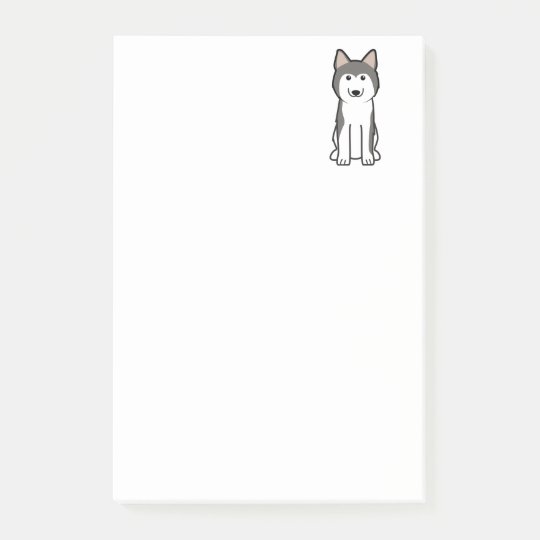 Siberian Husky Dog Cartoon Post It Notes Zazzle Com