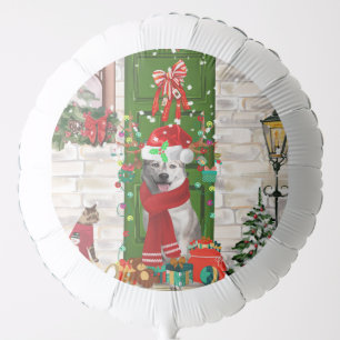 Siberian Husky Dog Christmas Balloon