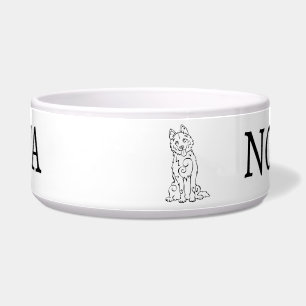 Siberian Husky Dog Design Customisable Bowl